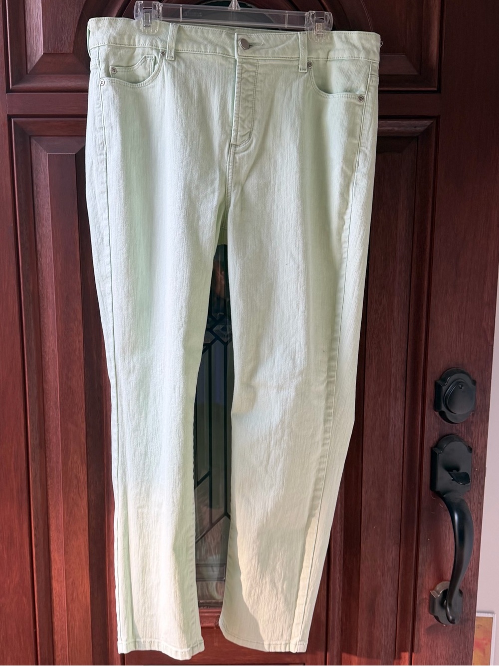 NYDJ Straight Leg Jeans in Light Mint